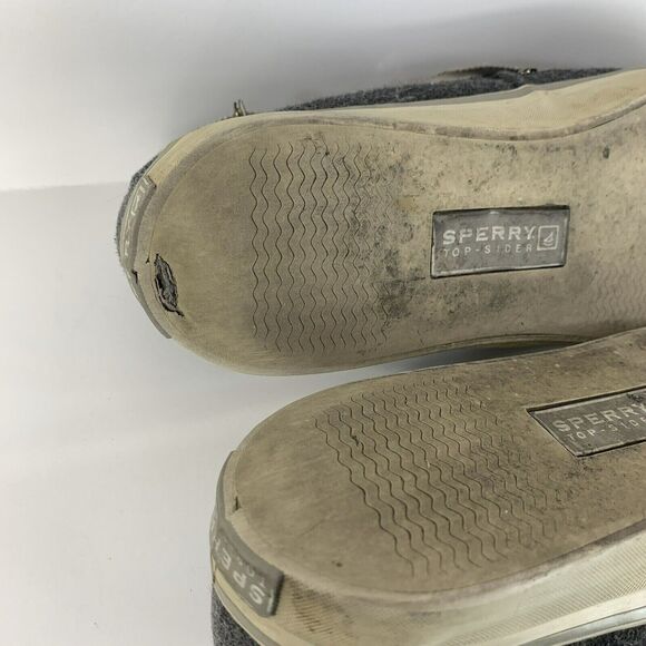 Sperry Top Sider Boat Shoes Slip On Gray Summer Preppy Spring Outdoor Size 5.5 M - Picture 10 of 11